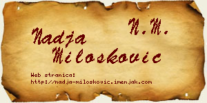 Nadja Milošković vizit kartica
